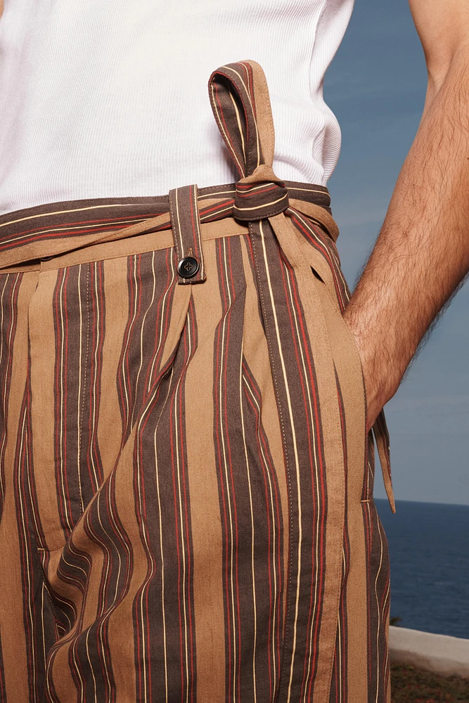 PANTALON RAYÉ CEINTURE LIMITED EDITION