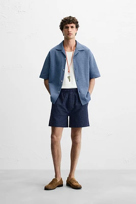 RELAXED FIT SEERSUCKER SHORTS