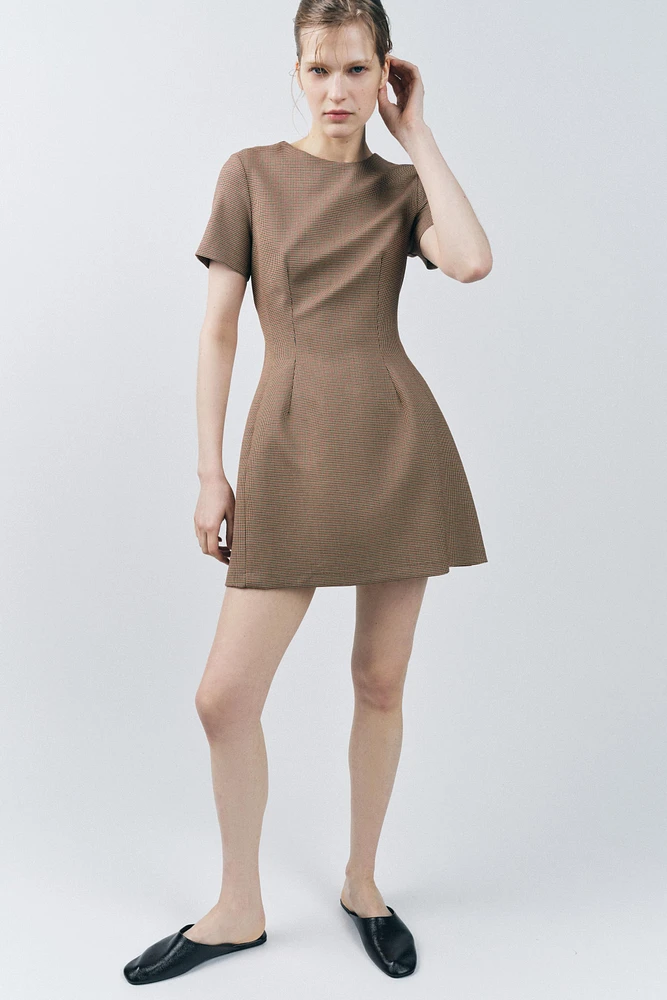 ROBE À CARREAUX PLISSÉE ZW COLLECTION
