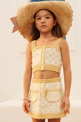 LIMITED EDITION OPENWORK KNIT SKIRT