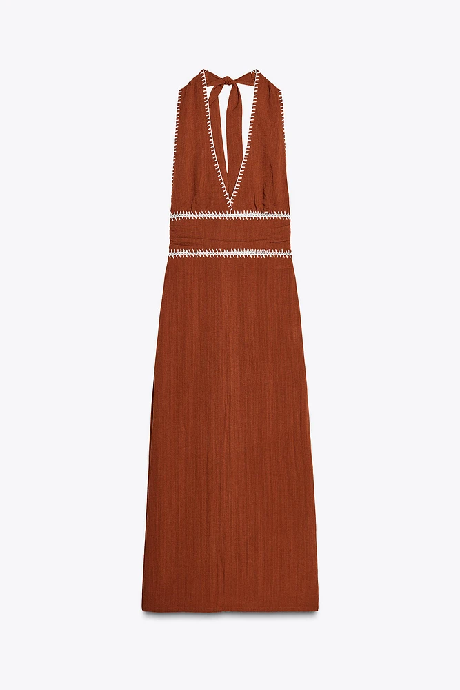 ROBE MI-LONGUE BRODÉE