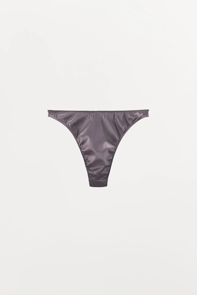 SATIN RIBBED PANTIES