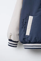 SNOOPY PEANUTS™ EMBROIDERED BOMBER JACKET