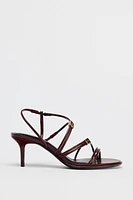 HIGH HEELED STRAP SANDALS