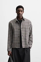 STRUCTURED CHECKERED OVERSHIRT