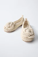 BALLERINES FLEUR CROCHET