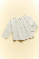 CHEMISIER LARGE ENFANT COTON UNI