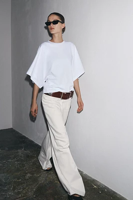 WASHED CAPE SLEEVE T-SHIRT