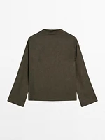 Blouse fluide à col polo