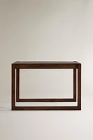 TABLE D’APPOINT BOIS CUIR GRAND FORMAT