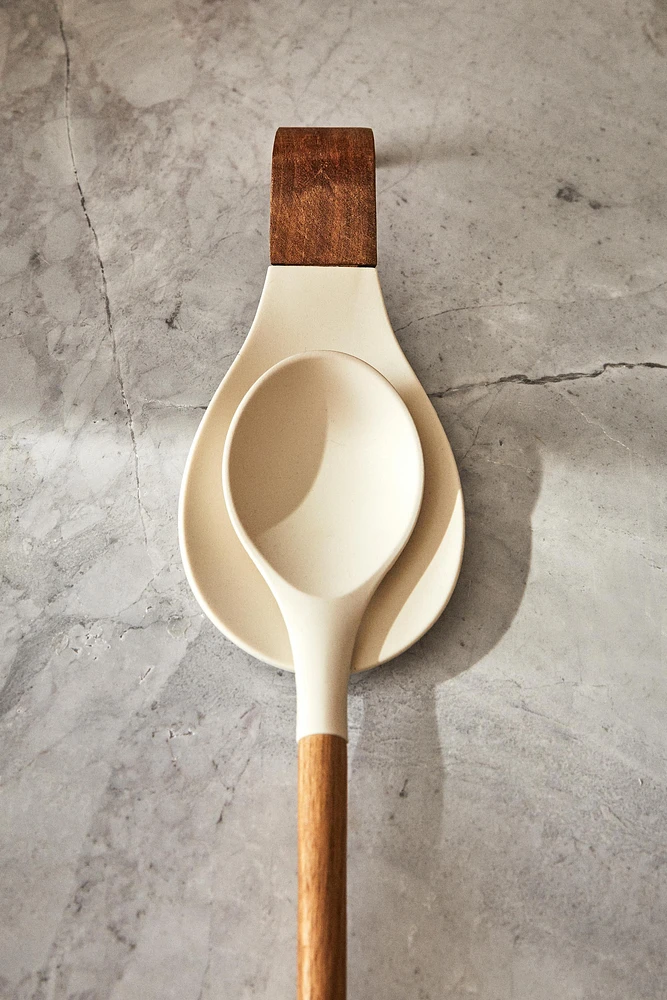 REPOSE-CUILLÈRE BOIS SILICONE