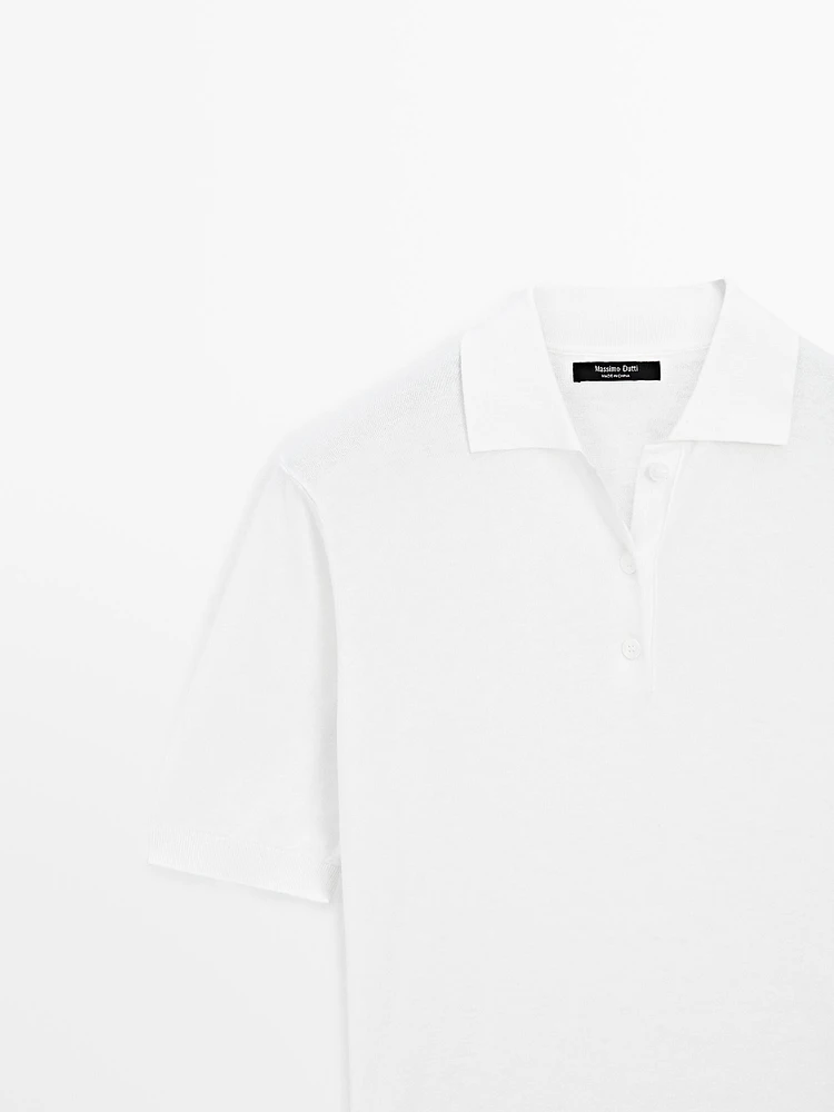 Pull polo manches courtes