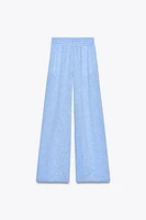 PANTALON LARGE AVEC LIN