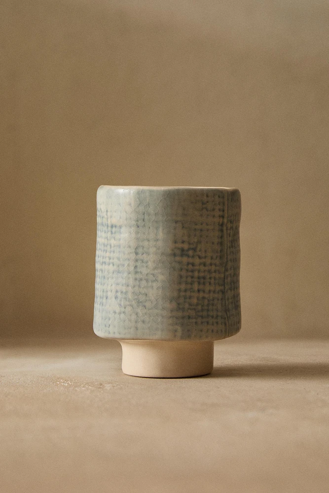 CHECK CERAMIC TUMBLER