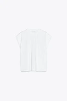 T-SHIRT SANS MANCHES EFFET DÉLAVÉ