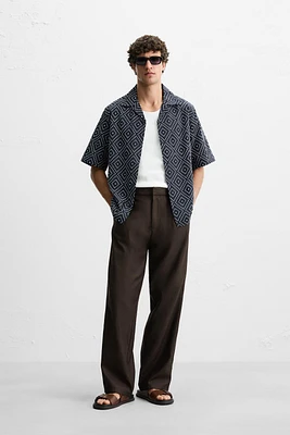 SHIRT WITH CONTRASTING EMBROIDERY