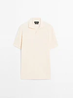 Mercerised cotton short sleeve polo shirt