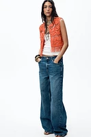 FRINGED KNIT VEST