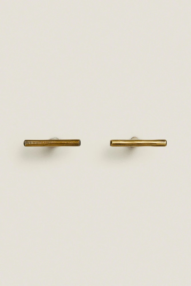 LOT BOUTONS DE PORTE MÉTALLIQUES DORÉS (LOT DE 2)