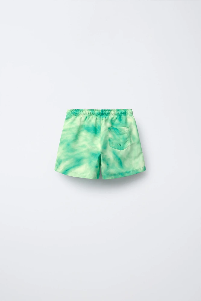 6-14 YEARS/ TIE-DYE SWIM SHORTS