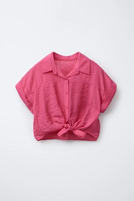 TEXTURED KNOT SHIRT