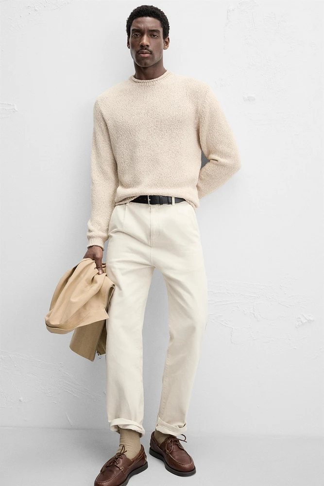 RUSTIC TEXTURED KNIT SWEATER