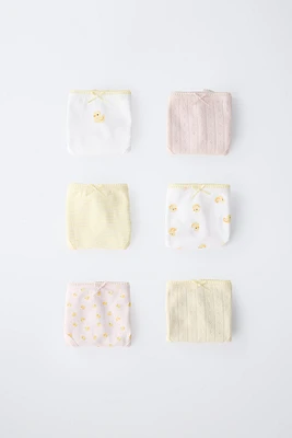 2-6 YEARS/ SIX-PACK OF DUCKLING UNDERWEAR