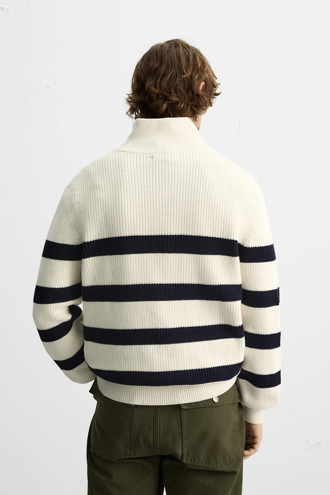 BASIC QUARTER-ZIP SWEATER