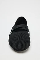 CROSSOVER FABRIC BALLET FLATS