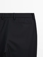 Twill trousers with wool