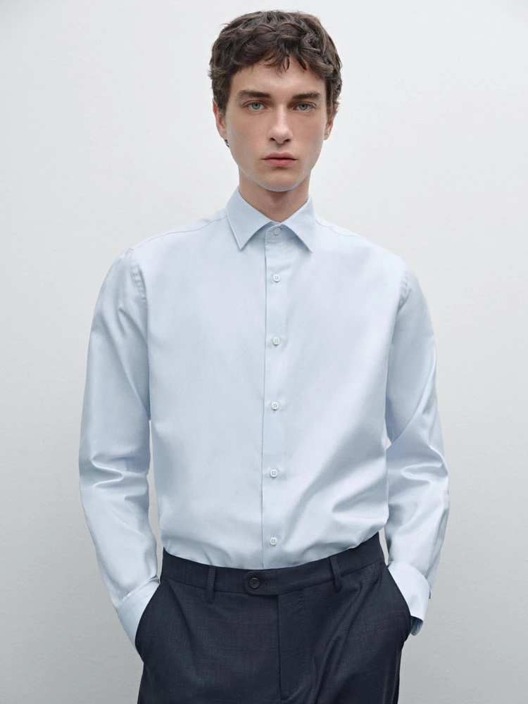 Slim fit 100% cotton Oxford shirt