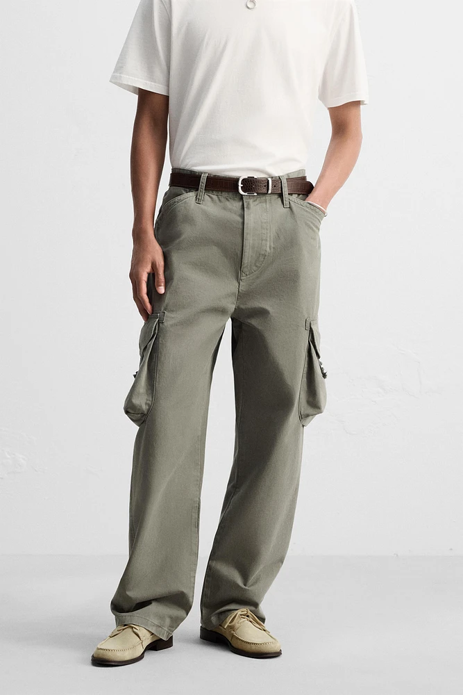PANTALON CARGO DÉLAVÉ