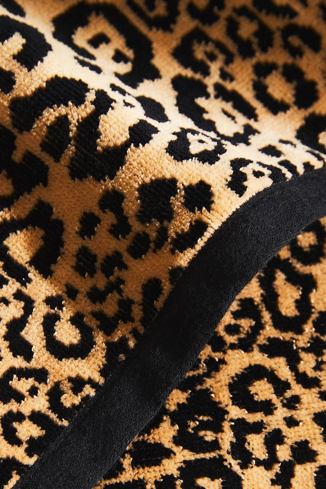 SERVIETTE DE BAIN VELOURS LÉOPARD