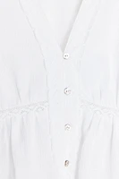 LACE INSERT SHIRT