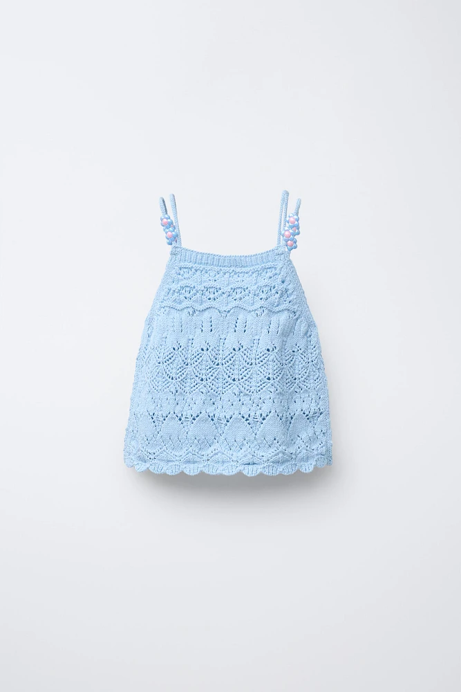 BEADED KNIT TOP
