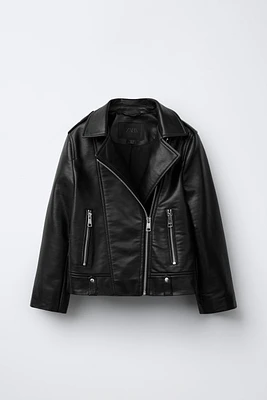 BLOUSON EN MATIÈRE SYNTHÉTIQUE