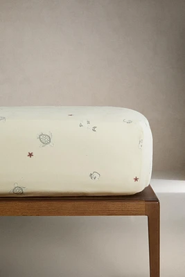 CHILDREN’S SEA PRINT FITTED SHEET