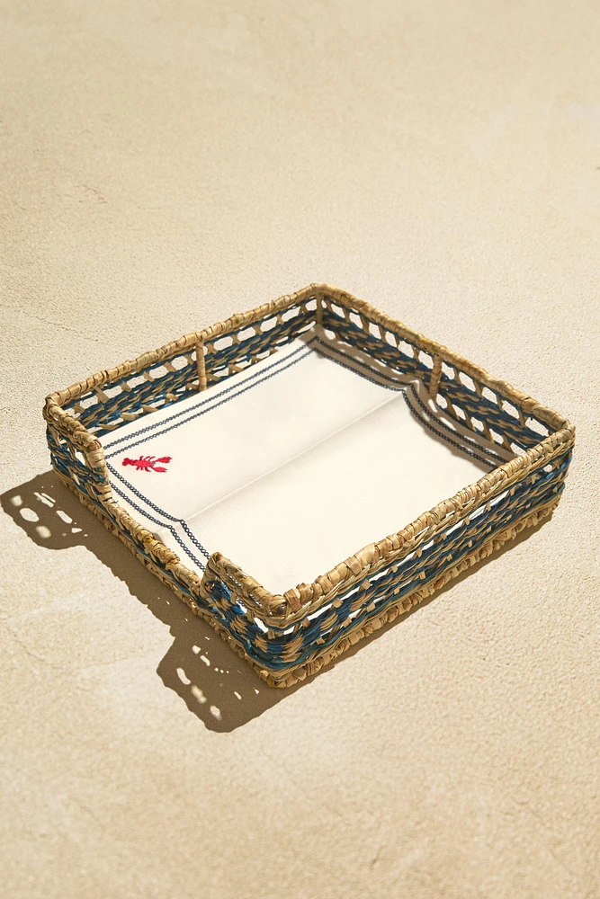 SQUARE SEAGRASS NAPKIN HOLDER