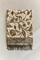 FLORAL JACQUARD BLANKET
