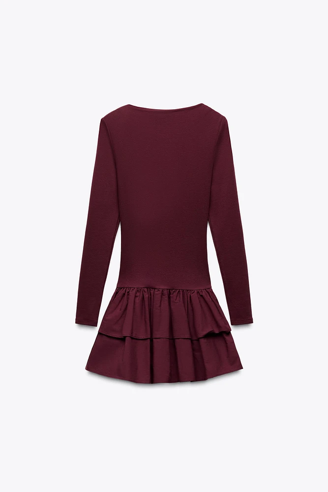 SHORT RUFFLED DRESS