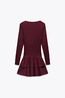 SHORT RUFFLED DRESS
