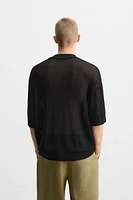 OPEN KNIT SHIRT