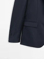 Houndstooth suit blazer