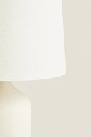 LAMPE DE TABLE BASE CÉRAMIQUE BLANCHE