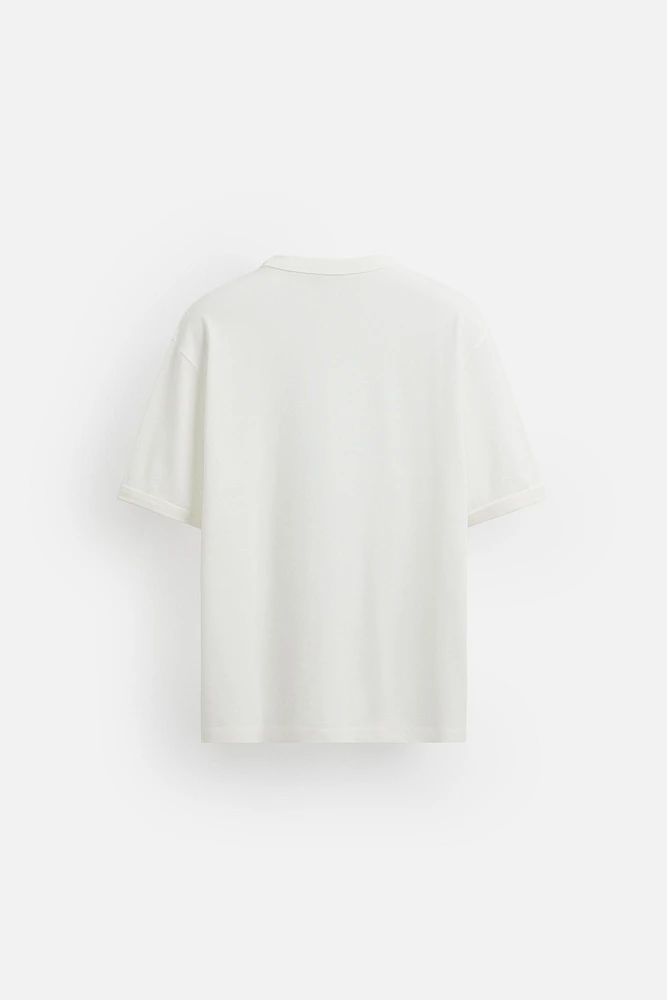 RIBBED TEXT T-SHIRT