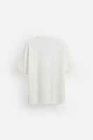 RIBBED TEXT T-SHIRT