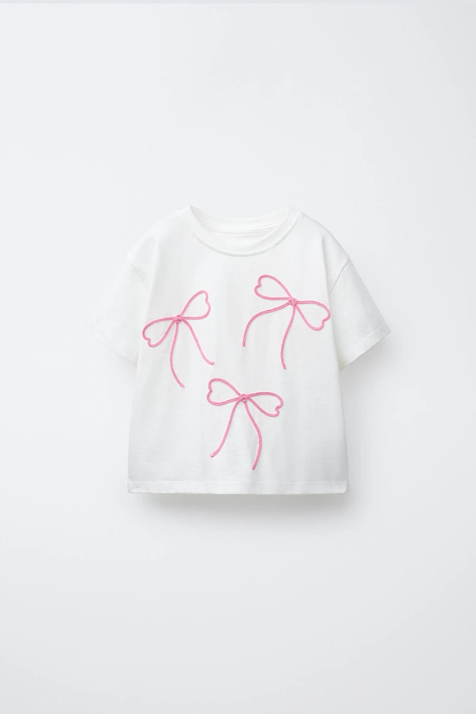 DRAWSTRING BOW T-SHIRT