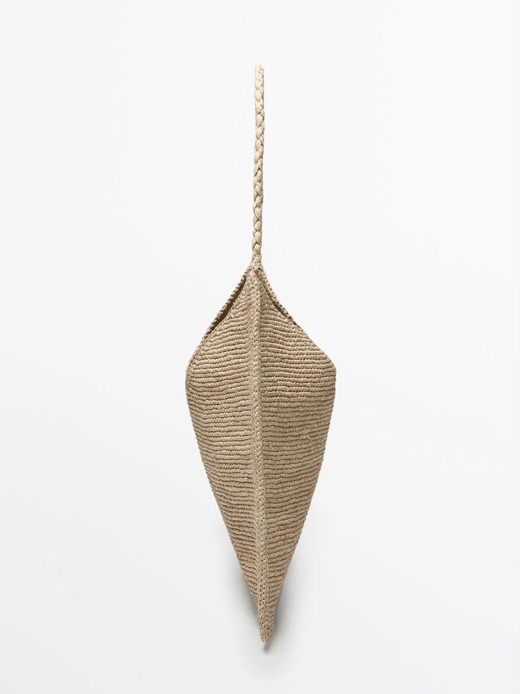Raffia tote bag