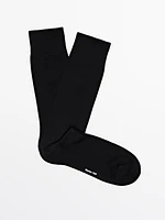 Chaussettes hautes en coton mercerisé mélangé