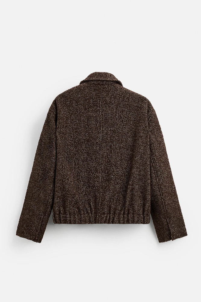 BLOUSON STRUCTURÉ PIED-DE-POULE